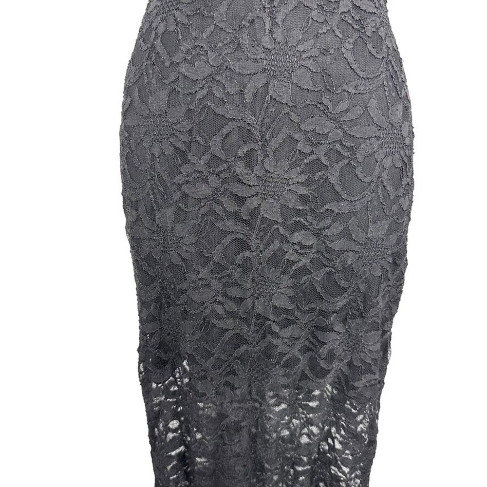Morgan & Co All Lace Sheer Fit & Flare Mermaid Prom Formal Evening Dress 5 / 6 - Picture 6 of 16